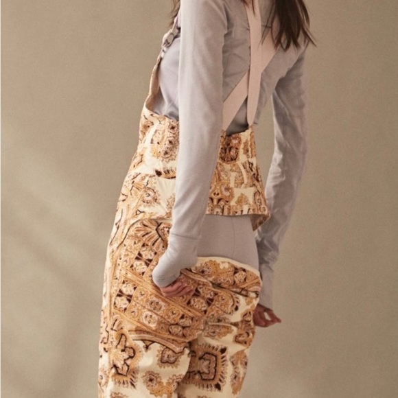 NEW FP Movement Alpine Glow Printed Snow Bib / Ski pants - Picture 4 of 8